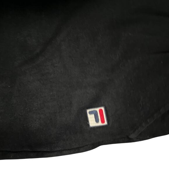 FILA M Streetwear Joggers Black Tapered Fleece Sweatpants Minimalist Modern - Picture 5 of 5
